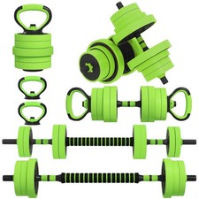 SPORTNOW Weight Dumbbells Set, Barbell, Kettlebell, Push Up Stand, 40kg