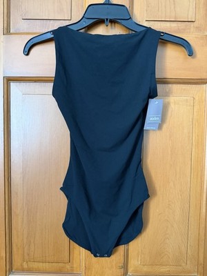 Women s Auden Black Luxe Stretch Fully Lined Bodysuit Size XS NWT