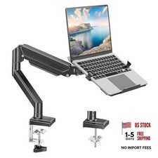 Laptop Arm Mount for Desk, 2 in 1 Function Monitor Laptop Stand, Without Pole