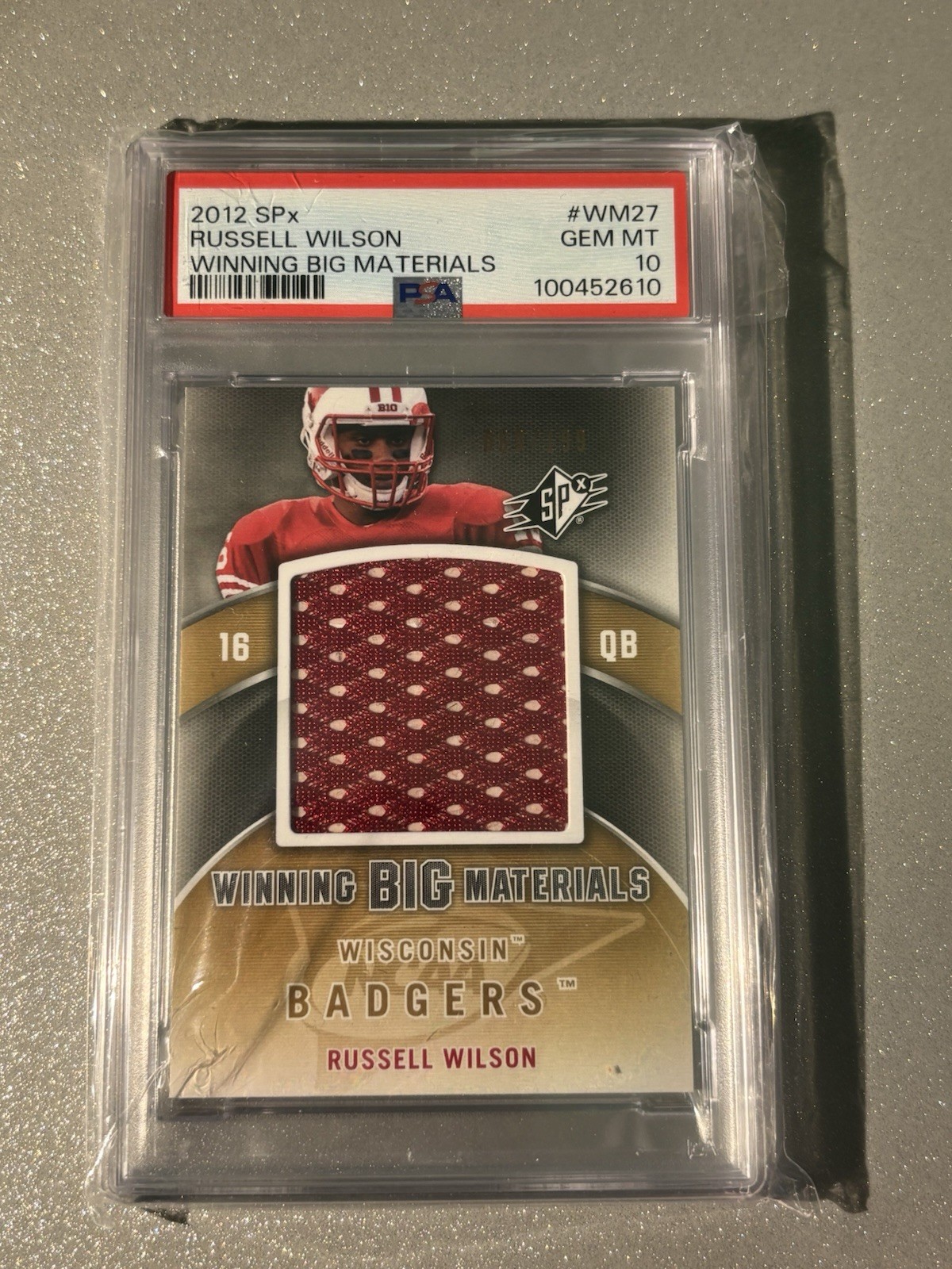 Russell Wilson SPx Winning Big Materials #WM27 Base
