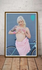 Vintage Bianchi Workshop  Glamour Girl Poster A3 Campagnolo Record Pista Foglore