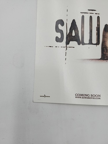 SAW II 2005 MINI POSTER FILM TEATRALE ORIGINALE ARROTOLATO INUTILIZZATO RARO SLASHER 5X7 - Foto 2 di 5