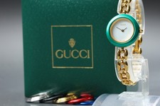 [Near MINT w/ Full Set] Gucci Change Bezel 11/12.2 6 Colors Gold Women's Watch