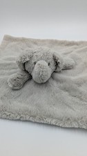 Kellytoy Elephant Security Blanket Baby Lovey Rattle Gray Plush