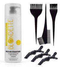 Keratina Blondette Chocolate Blanco 1000ml Tratamiento Profesional Anti-Frizz