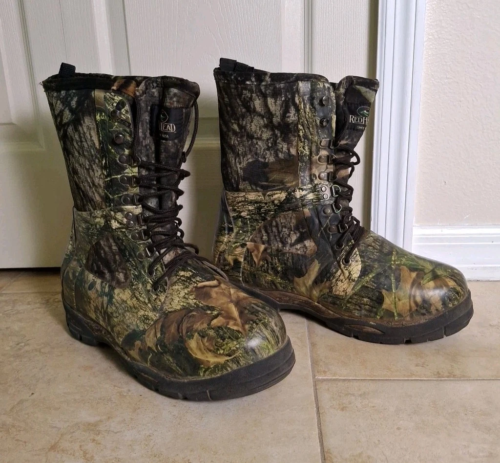 Redhead Glacier Boots 1200 Thinsulate Ultra Men’s Size 11 Camo Weighted Fishing