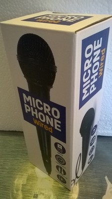 Microphone Kabelgebunden in Schwarz mit 3,5 & 6,3 mm - Anschluss