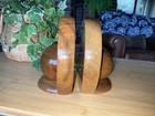 MCM Oregon Myrtlewood Bookends Vintage 1960s Minimalist Wood Decor Set of 2 USA