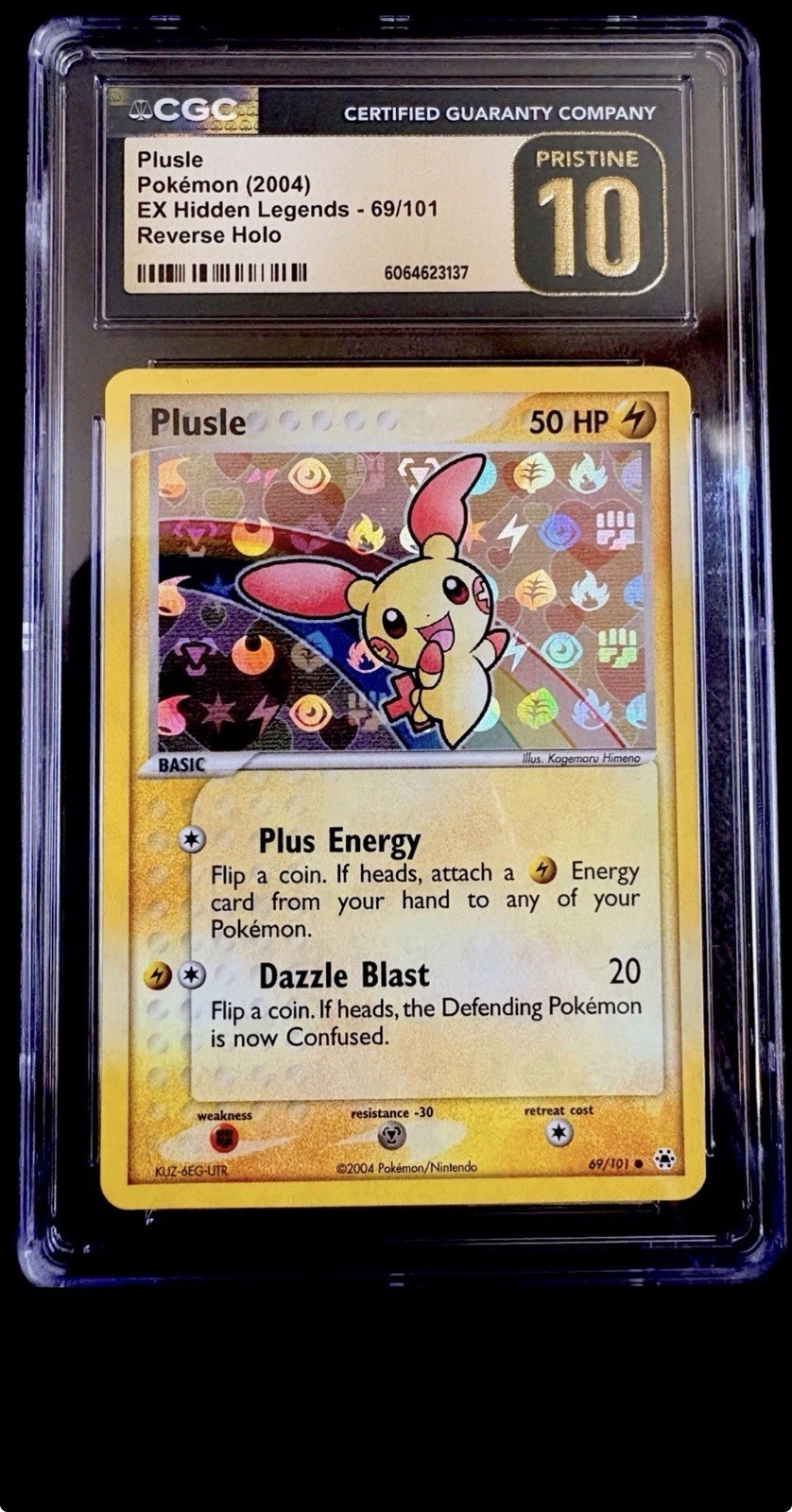 Pokémon Plusle 69/101 EX Hidden Legends Reverse Holo 2004 English