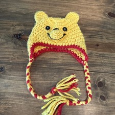 Winnie The Pooh Hand Crocheted Hat Adult Sized