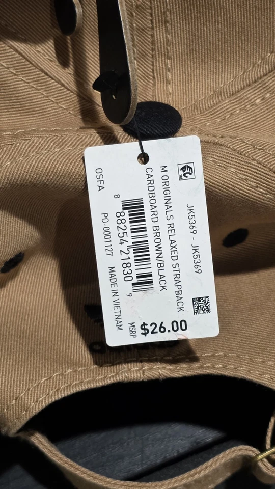 Adidas Relaxed Trefoil Snapback Hat Men's Brown & Black JK5369  - Image 3 of 3