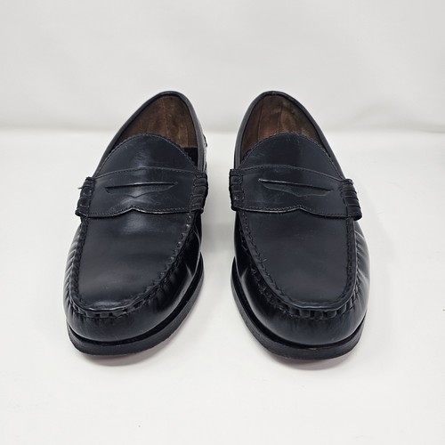 Allen Edmonds Herren Kenwood Schwarz Leder Kneifkappe Penny Halbschuhe Größe 10,5D - Bild 2 von 11