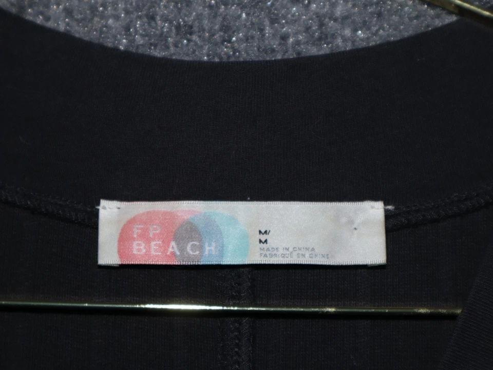 Free People Dress Women Medium Faded Black Button Bodycon Maxi Long Sleeve EUC - Image 3 of 4