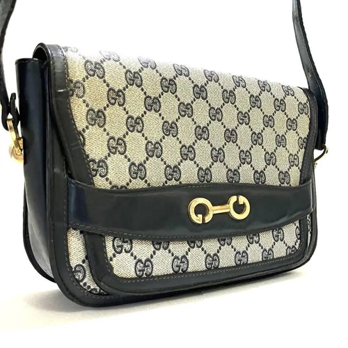 Sac à bandoulière motif GUCCI GG cuir marine suprême PVC du Japon
