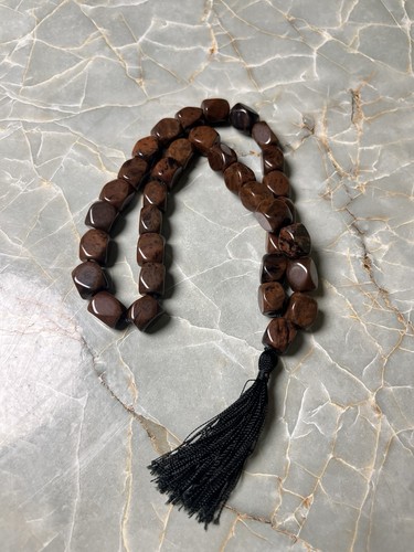 Brown Worry Beads With Fringe