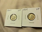 1964 SILVER DIME PAIR---FREE SHIP-YOU DECIDE GRADE TWO DIMES
