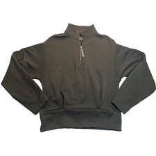 Athleta Quarter Zip Pullover Women Black Excellent Mock Neck Activewear Small
