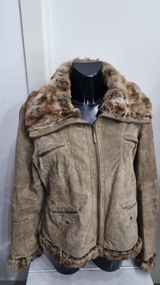Jacke Mantel CONBIPEL Damen Leder Farbe beige Gr. 48 Cod. AN300