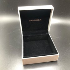 Pandora Bracelet Gift/Jewelry Box Only Raised Letter Faux Leather 3.5" Square