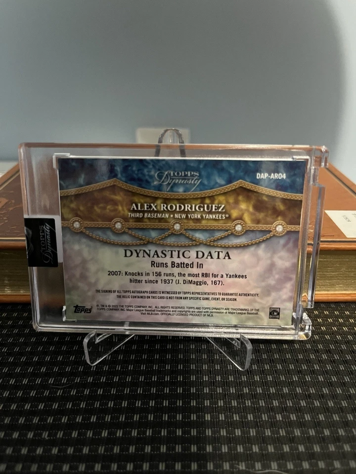 2022 Topps Dynasty Dynastic Decoration Auto Patch Alex Rodriguez /10 NY Yankees - Image 2 of 2