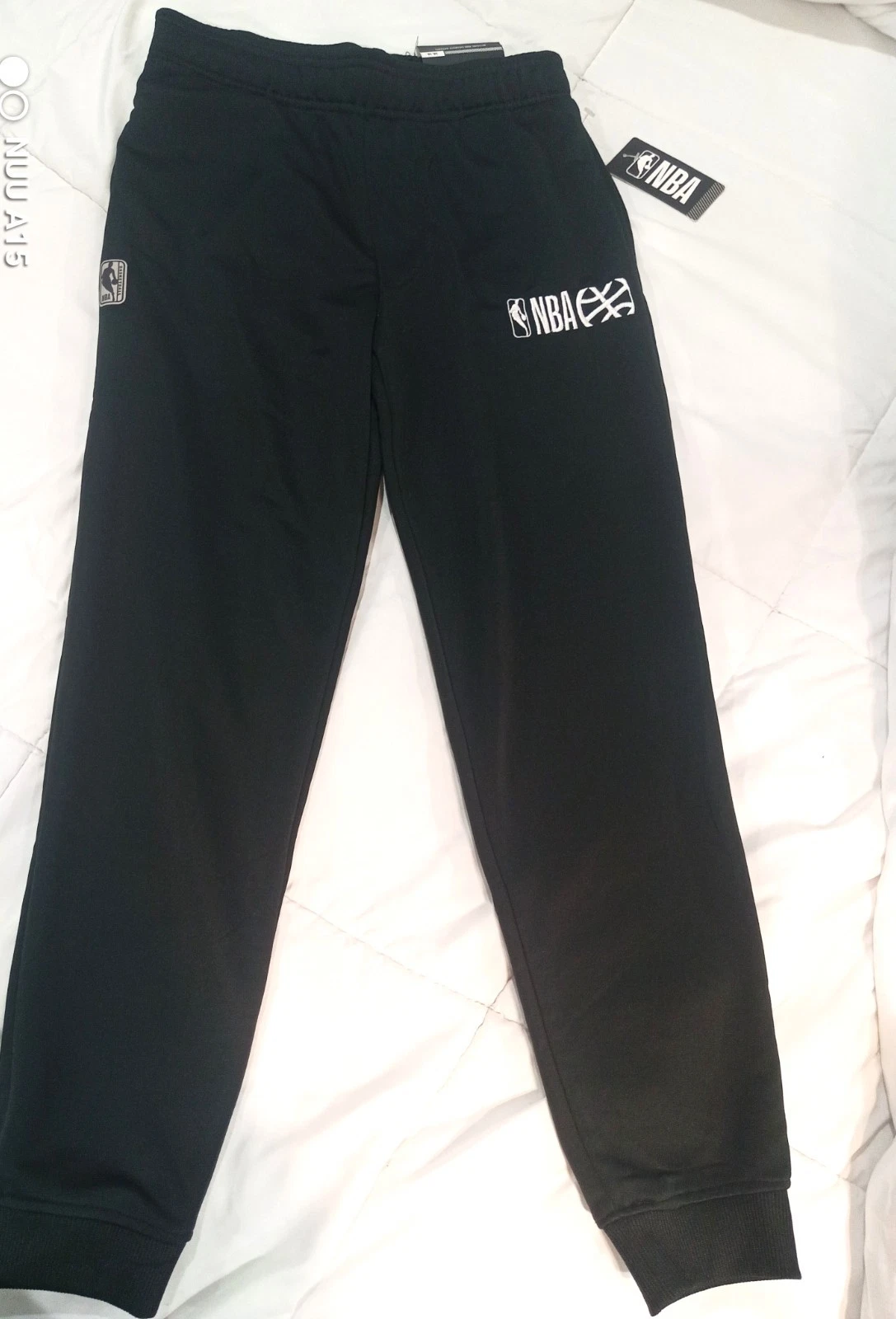 NWT NBA Boys 14/16 Youth Joggers Athletic Basketball Pants Black