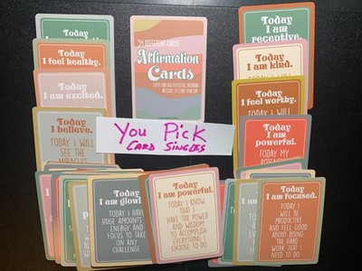 Affirmation Cards   YOU PICK     Positive Inspiring Message Card