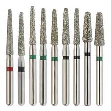 Dental Diamond Burs Round End Taper Diamond Bur Coarse Fine FG High Speed 856