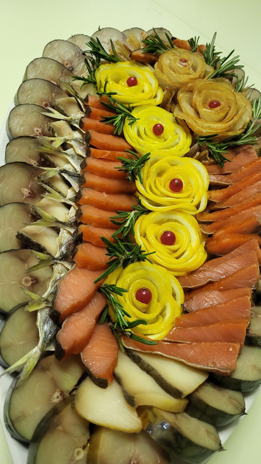 Frische Fisch Platte / Familien Feier