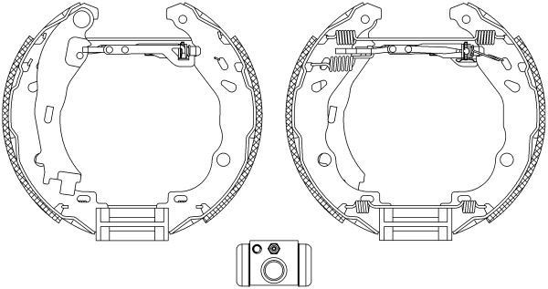 HELLA 8DB 355 004-921 BRAKE SHOE SET