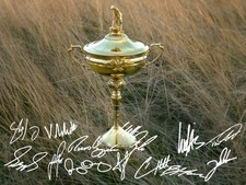 European Ryder Cup Team 2025&nbsp;Signed Autograph 6x4 PHOTO Pre Print