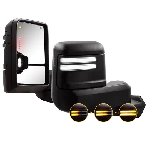 Switchback Towing Mirrors Power Heated BSM For 2019-2025 Chevy Silverado 1500