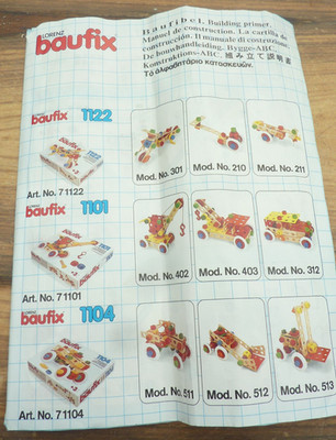 Baufix Constructor Konstruktionspielzeug + BA  222 Teile s. Aufstellung Top