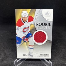 2019-20 SP Game Used Rookie Sweaters NICK SUZUKI 197/199 Canadiens Card# RS-SU. rookie card picture