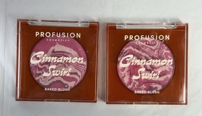 Lot Of 2 Profusion Cosmetics Cinnamon Swirl Baked Blush .14 Oz 4 Grams Each 