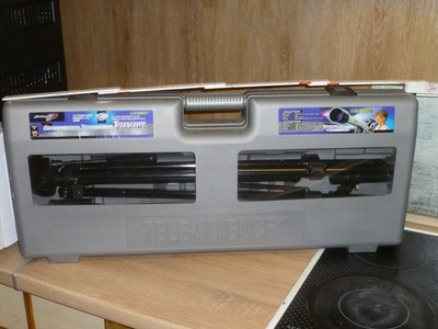 Teleskop 700mm (35x 70x 175x) +++ Mikroskop (21x)  TELE-SCIENCE mit 3-Beinstativ