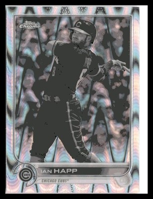 2022 Topps Chrome Sonic #199 Ian Happ Black & White RayWave