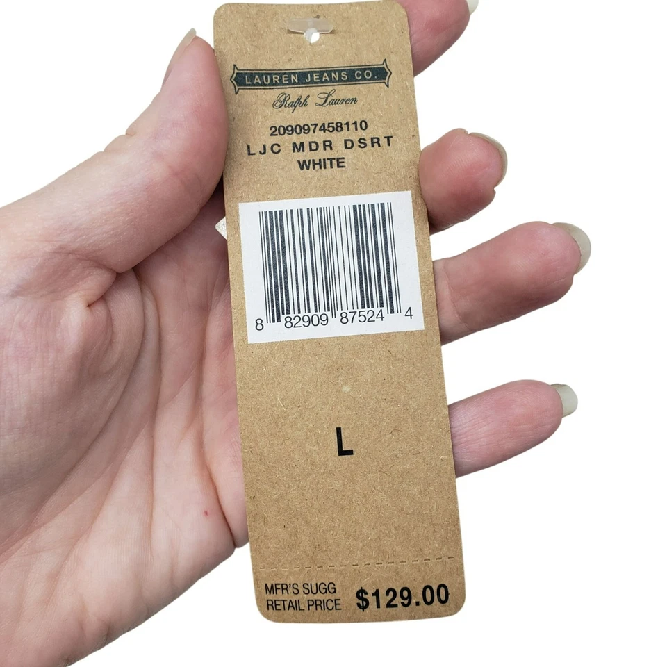 Camisa Top Lauren Ralph Lauren Floral Con Cuentas Yugo Western Boho Blanca Perla a Presión Foto 4 de 4