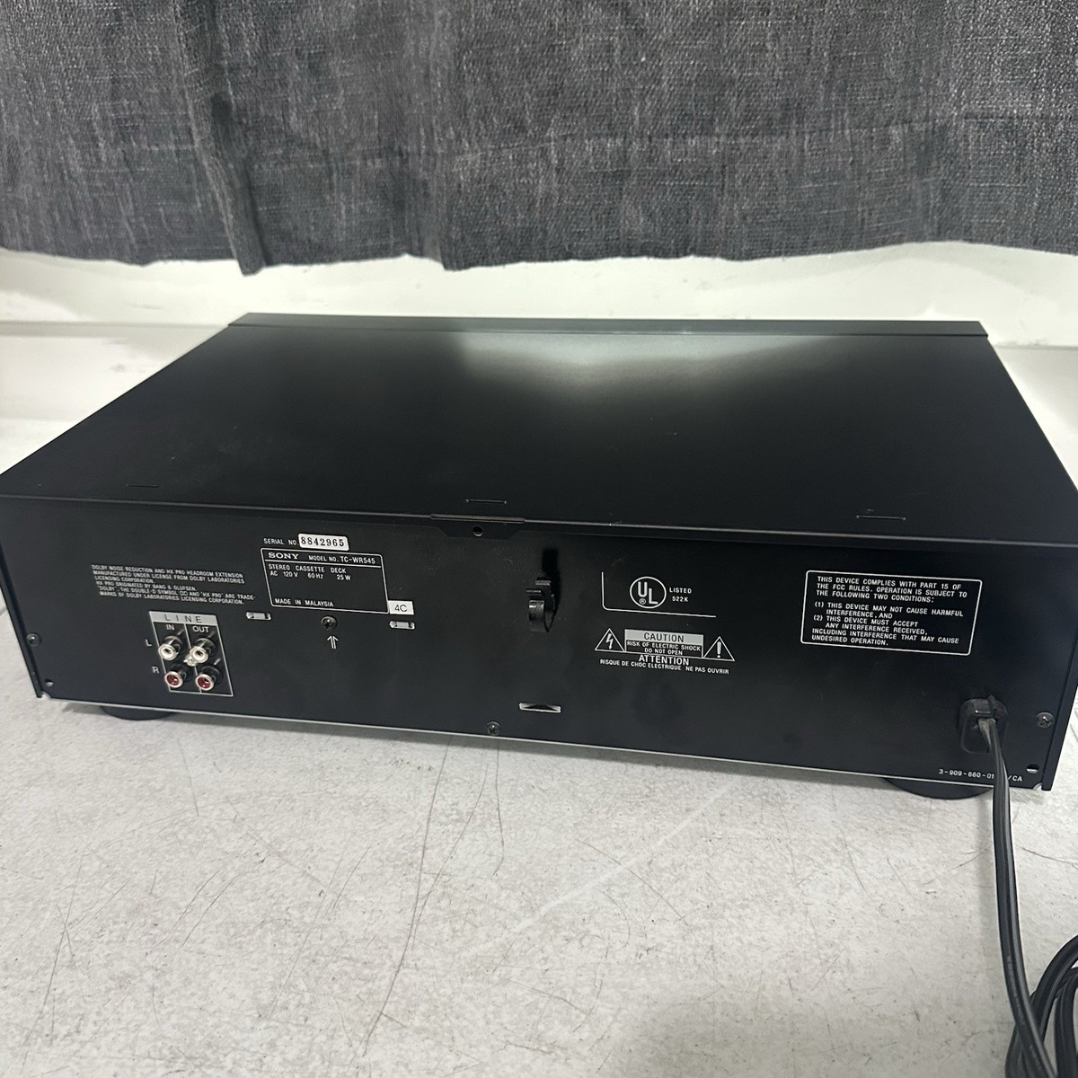 Sony Stereo Home Dual Cassette Deck Hx-pro Tc-wr545 Double