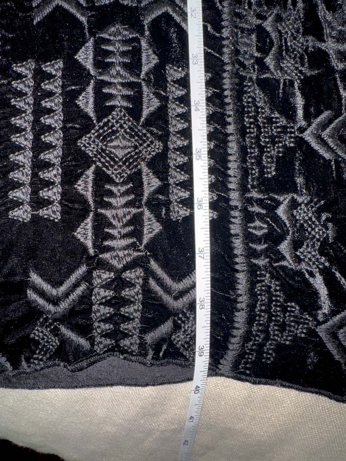 Johnny Was 3X 3XL Plus Black Velvet Shift Mini Dress Tunic Top Embroidered NWT