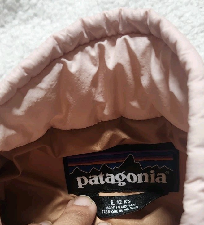 NWOT Patagonia Kids Girls Nano Puff Jacket Size L 12 Pink Diamond Quilted image 3