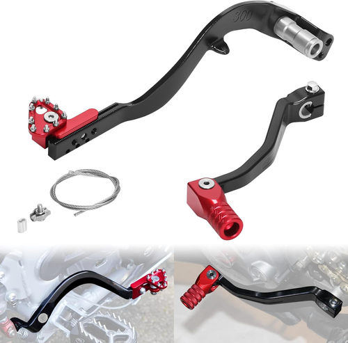 CRF300L/Rally Shift Lever and Brake Pedal Kit Aluminum Folding Tip Compatible - Afbeelding 1 van 9