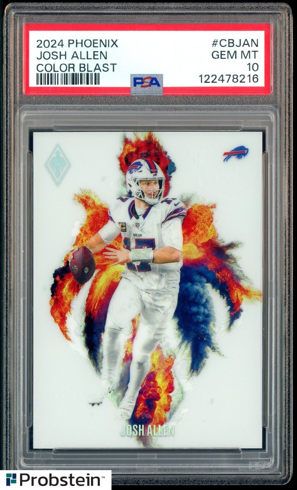 2024 Panini Phoenix Color Blast #CBJAN Josh Allen Buffalo Bills SSP PSA 10