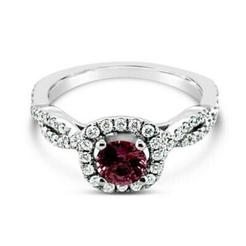 Le Vian 14K White Gold Cocktail Ring for Women 1.15 cts Sapphire Diamonds Size 7