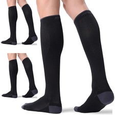 3 Pairs Compression Socks for Women and Men 20-30mmHg-Circulation Support Socks