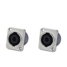 CCeCCe 2 Pack Speak Jack Twist Lock with Metal Plate Speaker Connector Female...