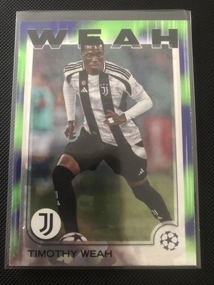 Topps UCC 24/25 Timothy Weah Green FlowFractor 1:48 Juventus Turin -88- 