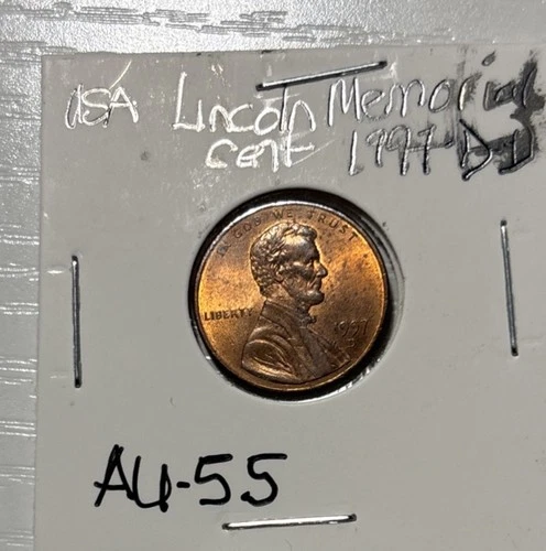 1997-D Lincoln Memorial Cent — photo from the most recent tracked eBay sale