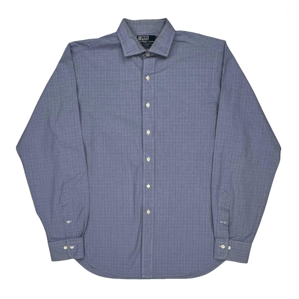 Polo By Ralph Lauren Checked Shirt - Large Blue Cotton