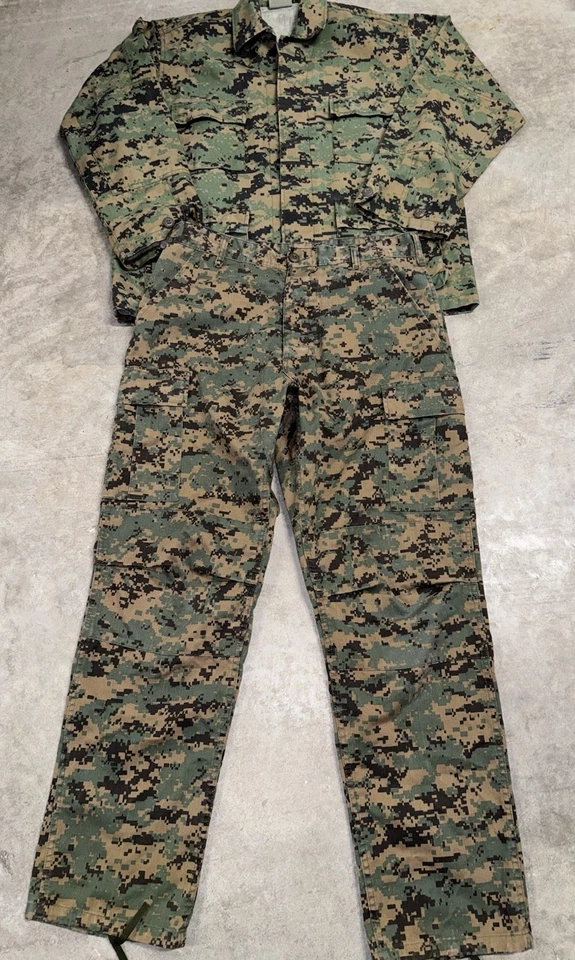 Conjunto de Uniforme Camuflado Rothco Marpat Woodland Militar Ejército Med Reg BDU Camisa Pantalones Foto 2 de 4