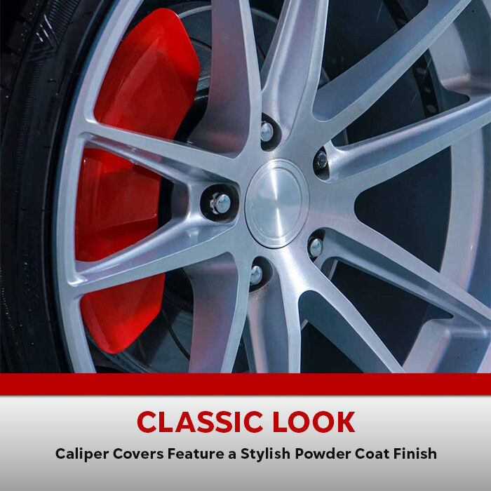 MGP Caliper Covers Classic Red Set of 4 fits 20112019 GMC Sierra 3500